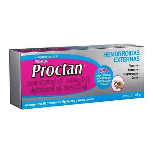 Proctan Pomada 25g com 10 Protetores
