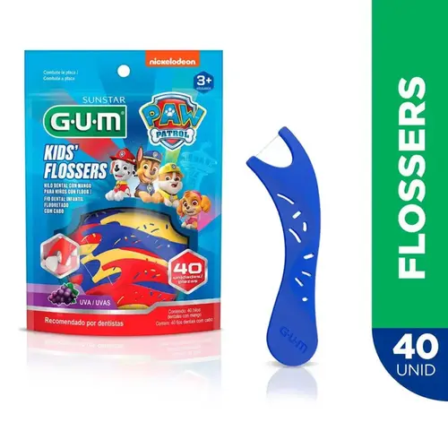 Fio Dental Infantil Gum Cabo Patrulha Canina 40 Unidades