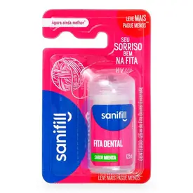 Fio Dental Sanifill Extrafino Menta 125 Metros