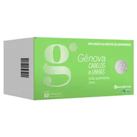 Suplemento Alimentar Genova Cabelos e Unhas Eurofarma 60 Comprimidos