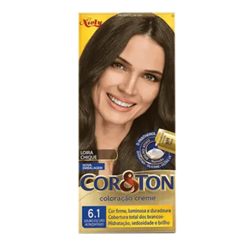 Tintura de Cabelo Cor&Ton 6.1 Louro Escuro Acinzentado 1 Unidade
