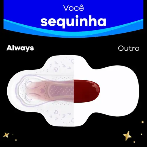 Absorvente Always Noites Tranquilas Seca G com Abas 32 Unidades