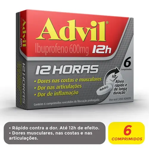 Advil 12h 600mg - 6 Comprimidos