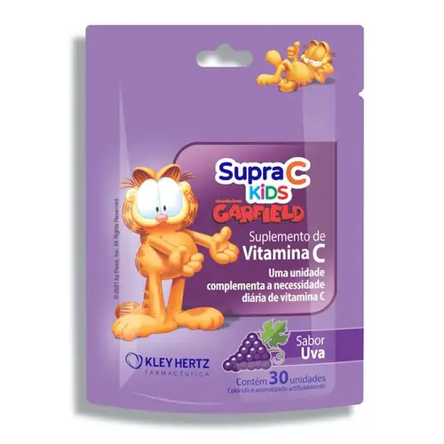 Supra C Kids Sabor Uva 30 Gomas Mastigáveis