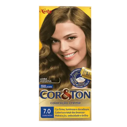 Tintura de Cabelo Cor&Ton 7.0 Louro Médio 1 Unidade