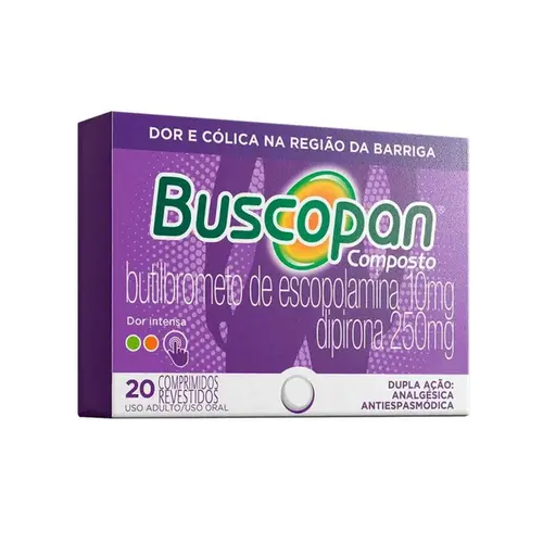 Buscopan Composto 10mg + 250mg 20 Comprimidos