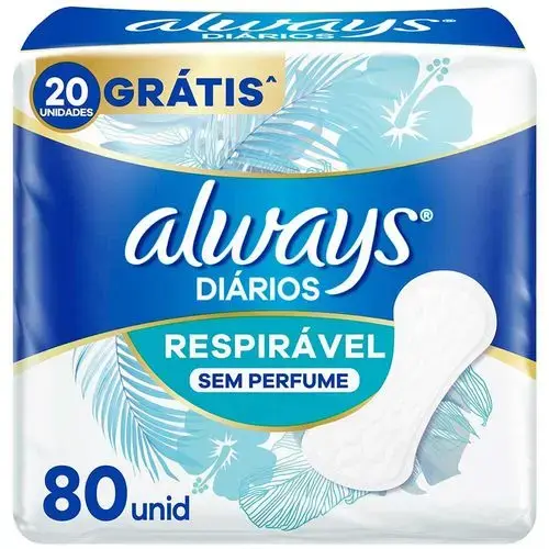 Protetor Diário Always Sensitive sem Perfume 80 Unidades