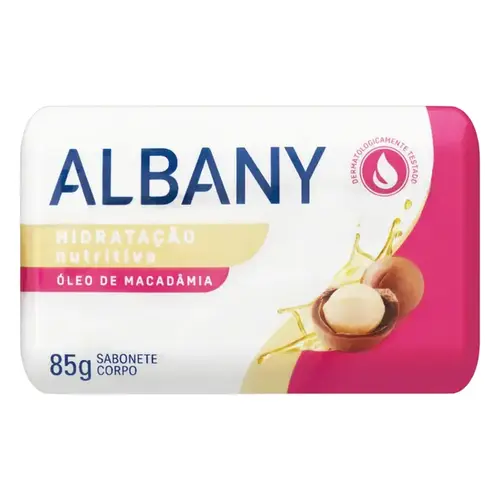 Sabonete em Barra Albany Hidratação Nutritiva Óleo de Macadâmia 85g