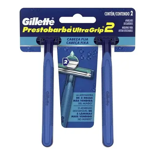 Aparelho de Barbear Gillette Prestobarba Ultragrip 2 - 2 Unidades