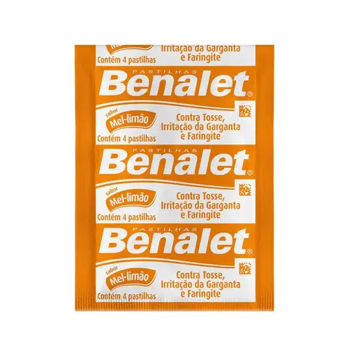 Pastilha Benalet Mel e Limão 4 Unidades