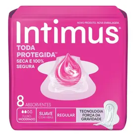 Absorvente Intimus Toda Protegida Suave com Abas 8 Unidades