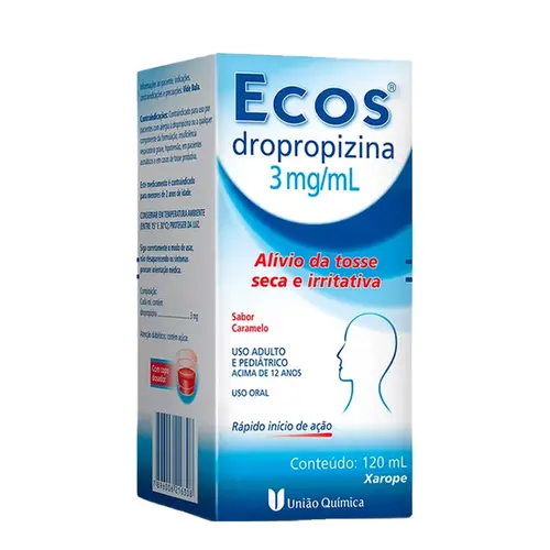 Ecos 3mg/ml Xarope Sabor Caramelo 120ml + Copo Dosador União Química
