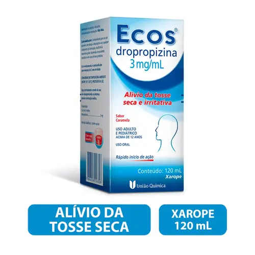 Ecos 3mg/ml Xarope Sabor Caramelo 120ml + Copo Dosador União Química