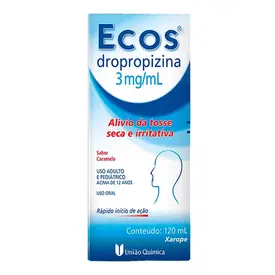 Ecos 3mg/ml Xarope Sabor Caramelo 120ml + Copo Dosador União Química