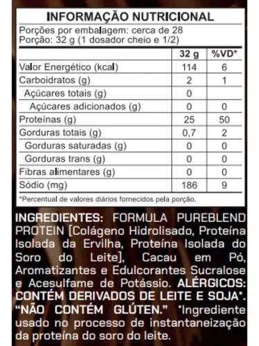 Whey Protein Pure Blend 100% Protein Lacto-Free Chocolate 907g - Atlhetica Nutrition