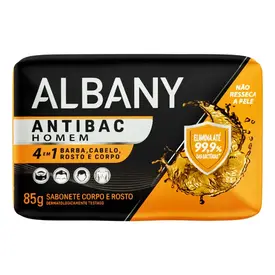 Sabonete em Barra Albany Antibac Homem 4 em 1 Cabelo, Corpo e Rosto 85g