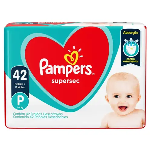 Fralda Pampers Supersec Mega P 42 Unidades