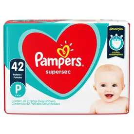Fralda Pampers Supersec Mega P 42 Unidades