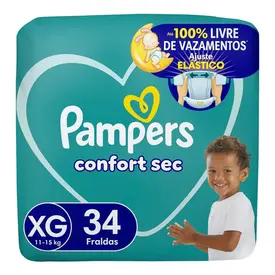 Fralda Pampers Confort Sec XG 34 Unidades