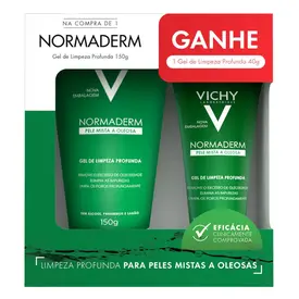 Kit Gel de Limpeza Facial Vichy Normaderm Profunda 150g + 40g Grátis