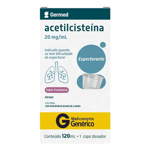 Acetilcisteína 20Mg/Ml Xarope Infantil 120Ml Germed Genérico