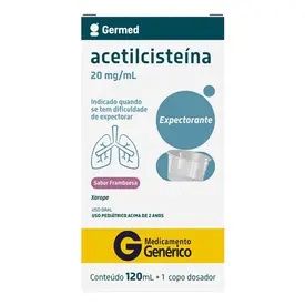 Acetilcisteína 20mg/ml Xarope Infantil 120ml Germed Genérico