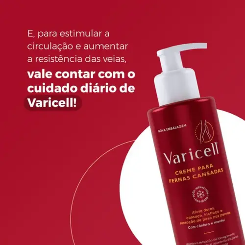 Kit Creme para Pernas Varicell Nano Intense 300g + Refil 300g
