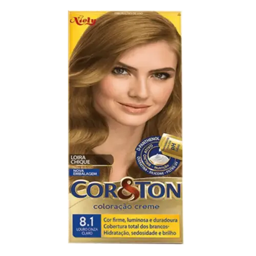Tintura de Cabelo Cor&Ton 8.1 Louro Cinza Claro 1 Unidade