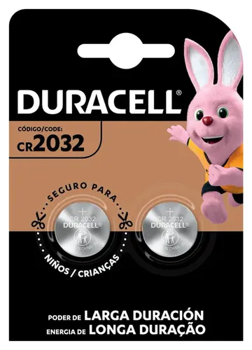 Pilha de Lítio Duracell CR2032 - 2 Unidades
