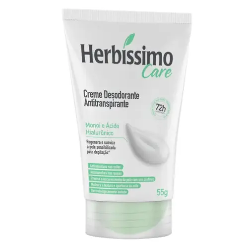 Desodorante Creme Herbissímo Monoi e Acido Hialuronico Bisnaga 55g