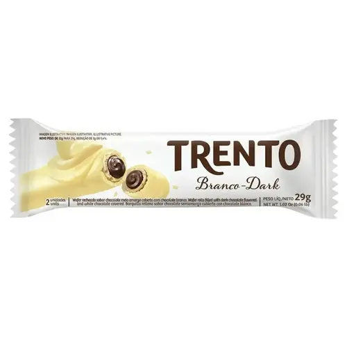 Chocolate Wafer Trento Branco Dark 29g