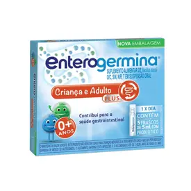Probiótico Enterogermina Plus - 5 Frascos com 5ml