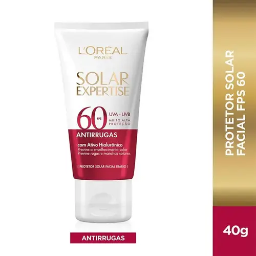 Protetor Solar Facial L'Oréal Paris Expertise Antirrugas FPS60 40g