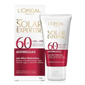 Protetor Solar Facial L'Oréal Paris Expertise Antirrugas FPS60 40g
