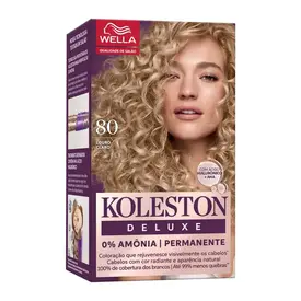 Tinta de Cabelo Koleston Deluxe 80 Louro Claro Sem Amônia