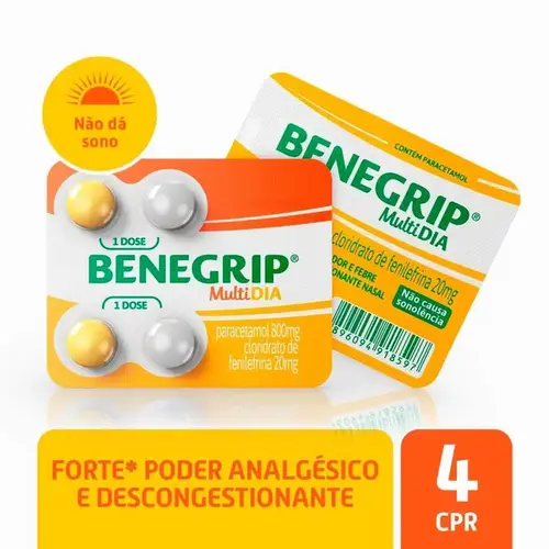 Benegrip Multi Dia 4 Comprimidos
