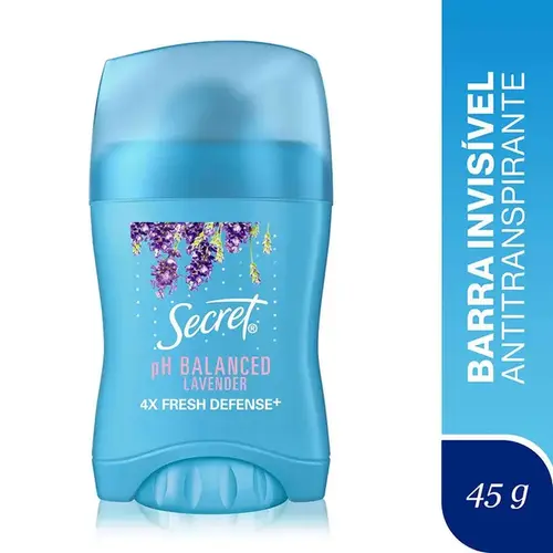 Desodorante Secret pH Balanced Lavanda Barra Feminino 45g