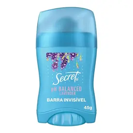 Desodorante Secret pH Balanced Lavanda Barra Feminino 45g