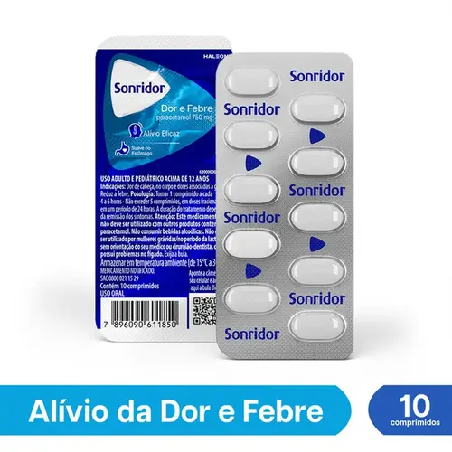 Sonridor Dor e Febre 750mg 10 Comprimidos