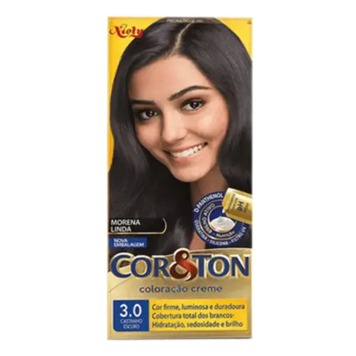 Tintura de Cabelo Cor&Ton 3.0 Castanho Escuro 1 Unidade