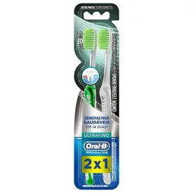 Escova de Dente Oral B Ultrafino Gengivas Saudáveis 2 Unidades