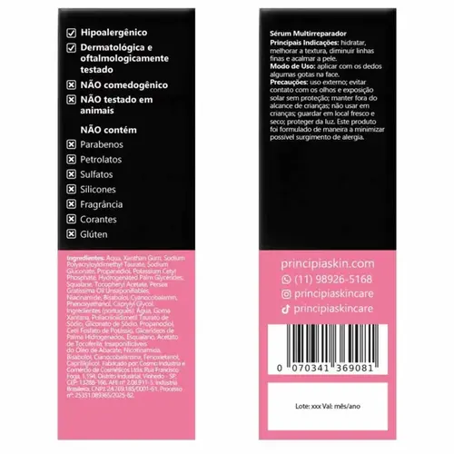 Sérum Facial Multirreparador Principia Mix-03 30ml