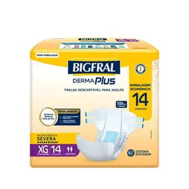 Fralda Geriatrica Bigfral Derma Plus XG 14 Unidades