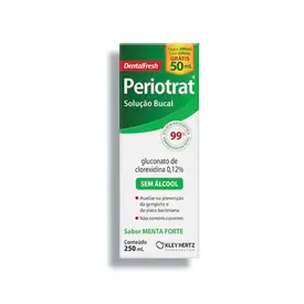 Solução Bucal DentalFresh Periotrat Menta Forte Sem Álcool 250ml