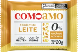 Snack Fondant de Leite Como Amo - Zero Açúcar e Zero Glúten 20g