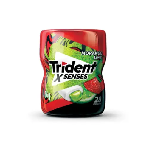 Chiclete Trident X Senses Morango Lime 54g