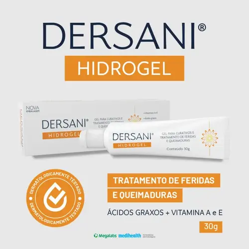 Gel Cicatrizante com Alginato Dersani Hidrogel 30g