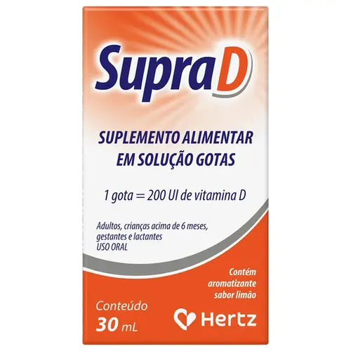 Supra D 200UI - Gotas Sabor Limão 30ml