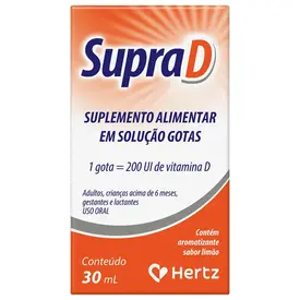 Supra D 200UI - Gotas Sabor Limão 30ml