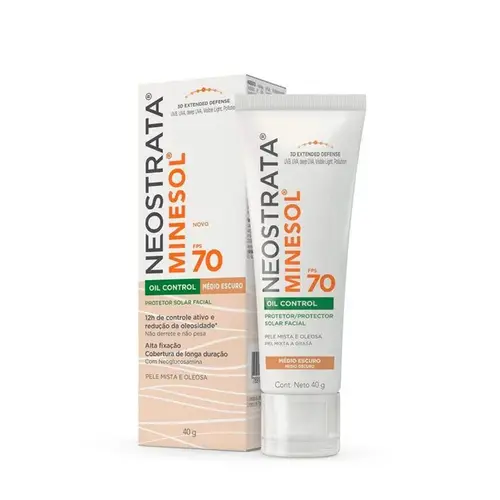 Protetor Solar Facial NeoStrata Minesol Oil Control FPS70 Pele Morena Mais 40g